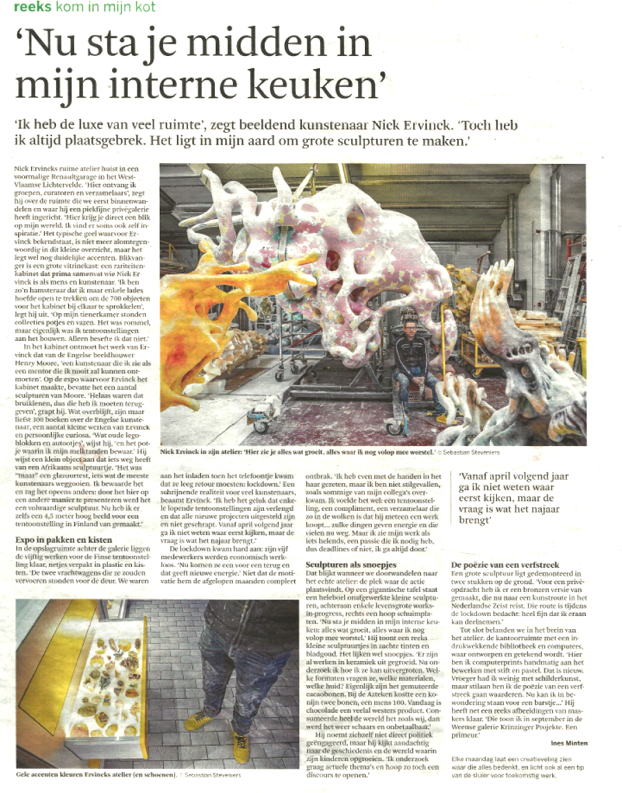 'Nu sta je midden in mijn interne keuken', De standaard