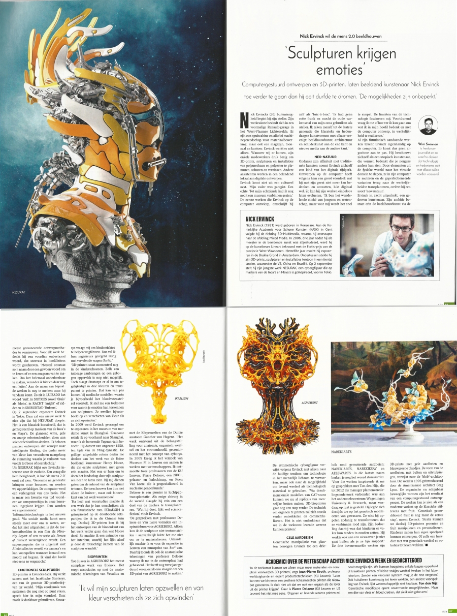 Sculpturen krijgen emoties, EOS Magazine