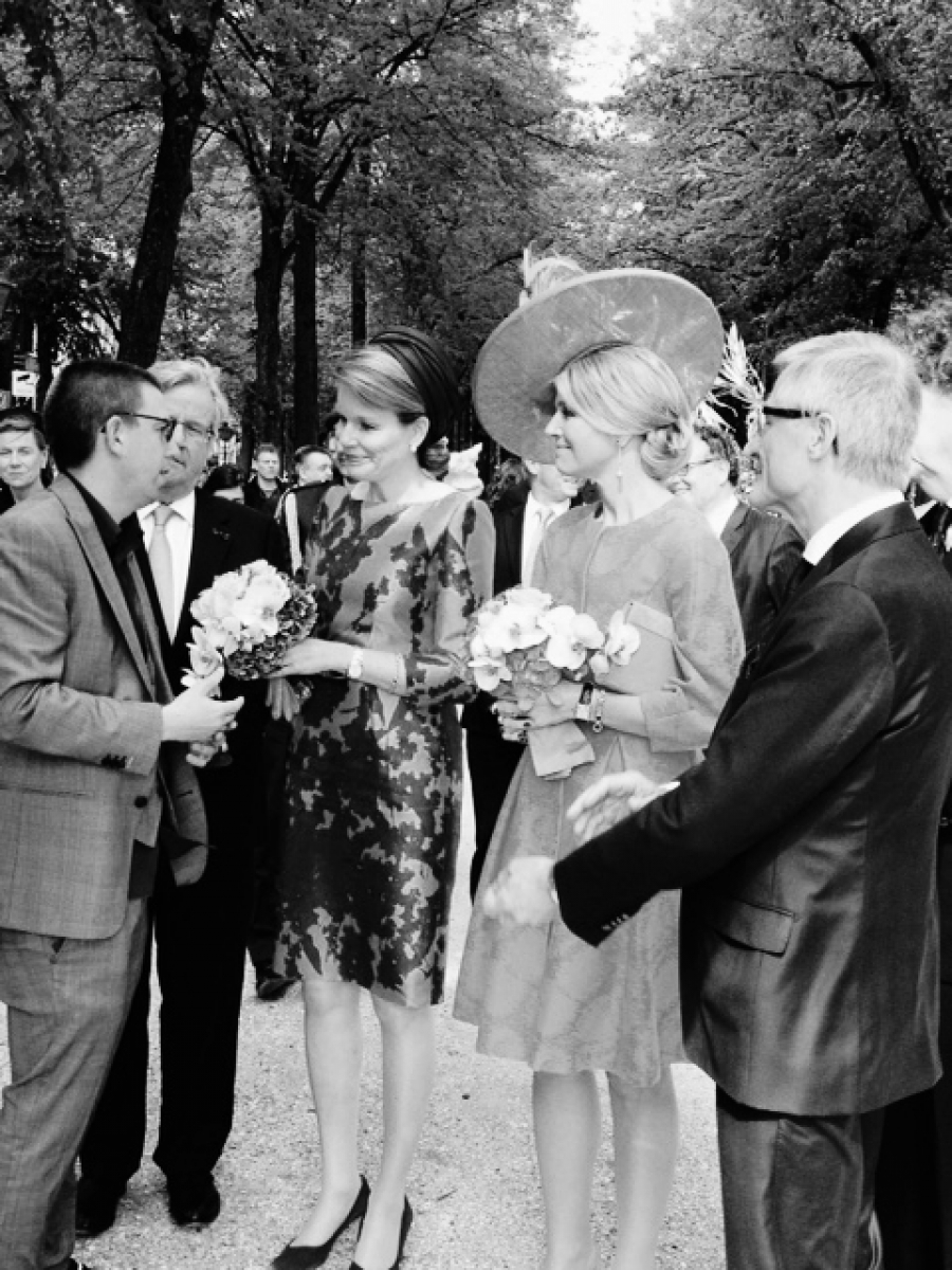 Nick Ervinck, Queen Mathilde and Queen Maxima